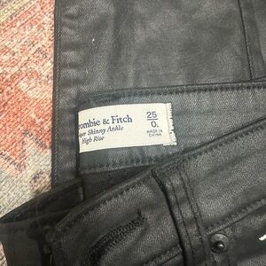 Abercrombie & Fitch Black Skinny faux leather